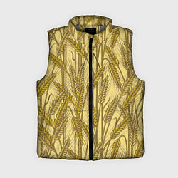 Женский жилет Винтажные колоски пшеницы