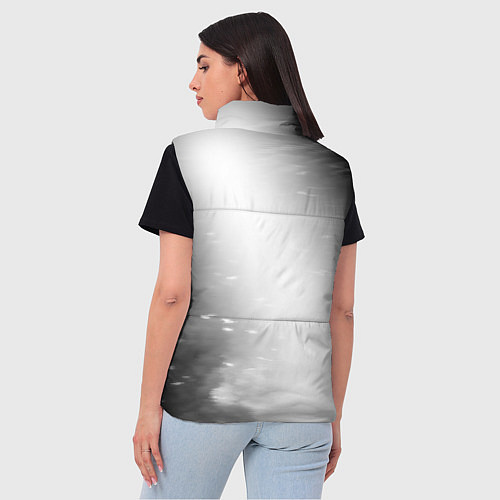 Женский жилет Borussia sport на светлом фоне: надпись, символ / 3D-Черный – фото 4