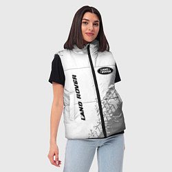 Женский жилет Land Rover speed на светлом фоне со следами шин: н, цвет: 3D-черный — фото 2