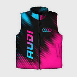 Женский жилет Audi - neon gradient: надпись, символ