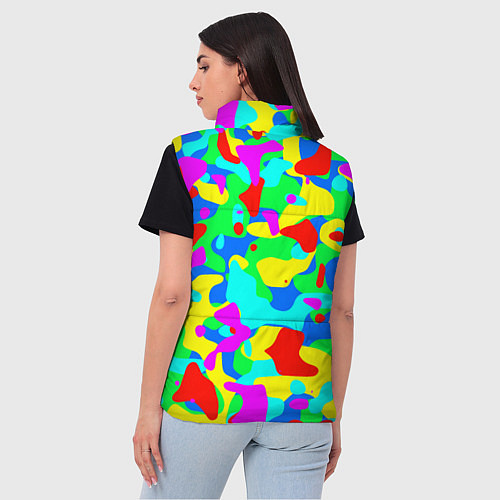 Женский жилет Форма маляра - кляксы / 3D-Светло-серый – фото 4