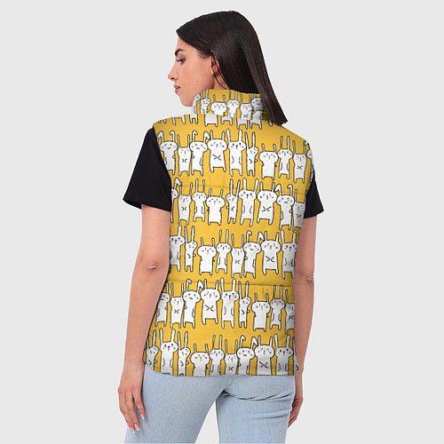 Женский жилет Милое семейство кроликов / 3D-Светло-серый – фото 4