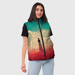 Женский жилет Благородное одиночество, цвет: 3D-красный — фото 2