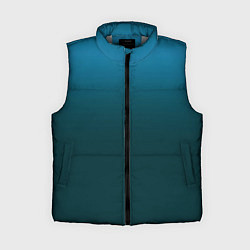 Женский жилет Градиент бирюзовый, цвет: 3D-светло-серый