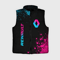Женский жилет Renault - neon gradient: надпись, символ, цвет: 3D-черный