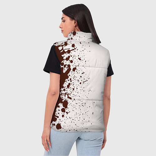 Женский жилет Кролик 2023 рисованный: по-вертикали на светлом / 3D-Черный – фото 4