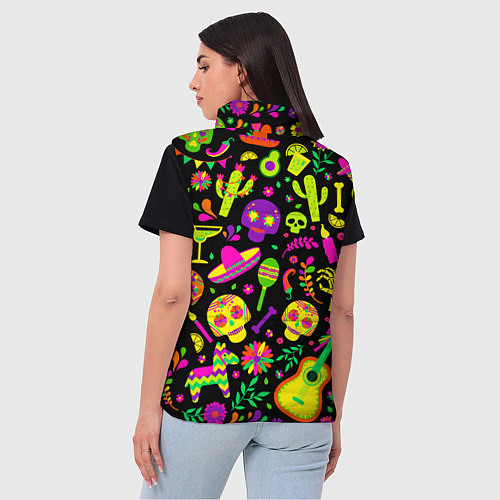 Женский жилет Mexican motifs / 3D-Светло-серый – фото 4