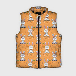 Женский жилет Паттерн из зайчиков, цвет: 3D-черный