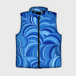Женский жилет Дуговой шлейф - синий паттерн, цвет: 3D-черный