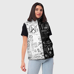 Женский жилет Dead inside mood ZXC, цвет: 3D-светло-серый — фото 2