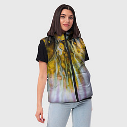 Женский жилет Красочные абстрактные волны и линии, цвет: 3D-красный — фото 2