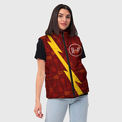 Женский жилет Twenty One Pilots гитары и молния, цвет: 3D-черный — фото 2