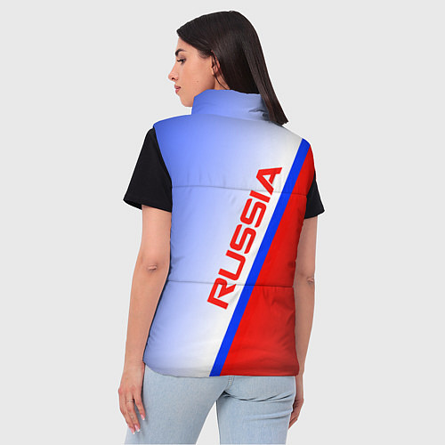 Женский жилет Россия полосы с гербом / 3D-Светло-серый – фото 4