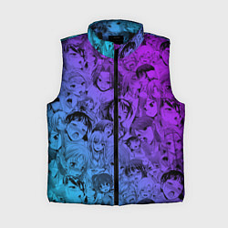 Женский жилет Ахегао красивый неон, цвет: 3D-черный