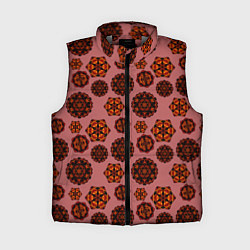 Женский жилет Мандалы на сливовом фоне, цвет: 3D-светло-серый