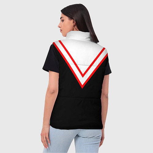 Женский жилет FIRM черная с белым углом / 3D-Светло-серый – фото 4