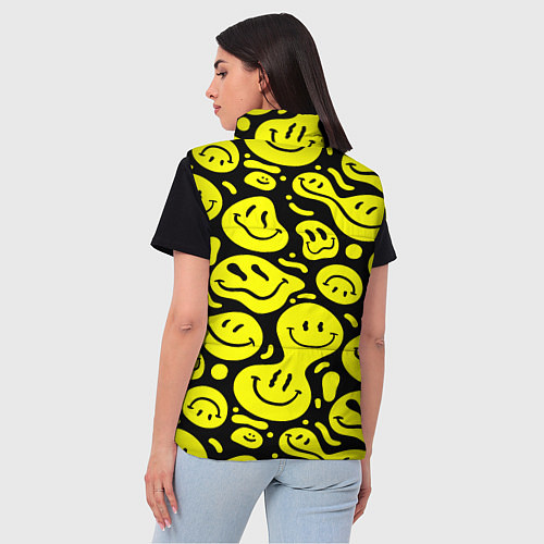 Женский жилет Кислотный желтый смайлик / 3D-Красный – фото 4