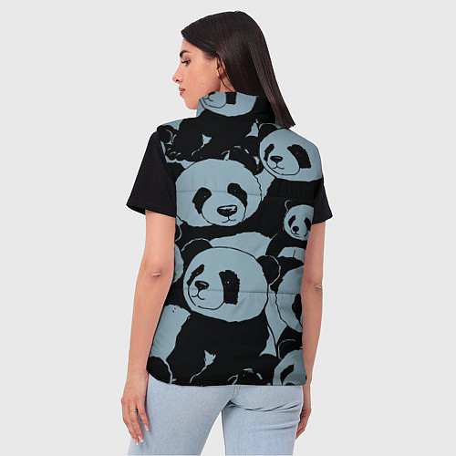 Женский жилет Panda summer song / 3D-Светло-серый – фото 4