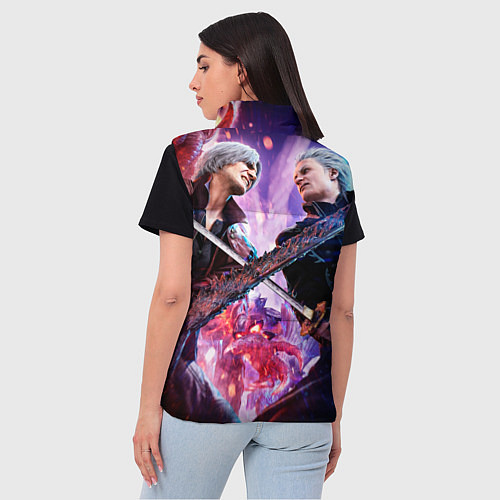 Женский жилет Vergil vs Dante / 3D-Черный – фото 4