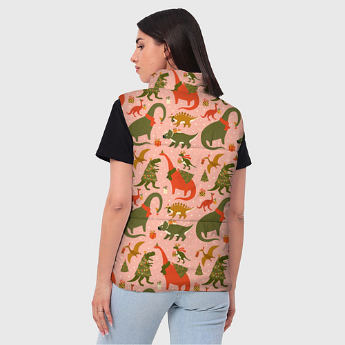 Женский жилет Dinosaurs with gifts / 3D-Светло-серый – фото 4