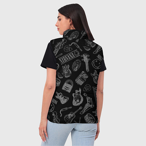 Женский жилет Nirvana crash guitar black / 3D-Черный – фото 4