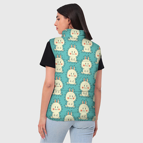 Женский жилет Вырежи зайчат / 3D-Черный – фото 4