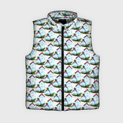 Женский жилет Домики на еловых ветках - паттерн, цвет: 3D-светло-серый