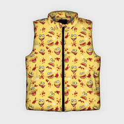 Женский жилет Человечки с языком, цвет: 3D-светло-серый