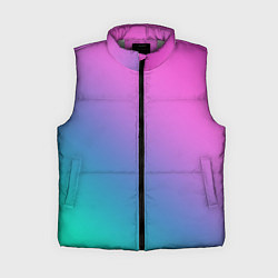 Женский жилет Розовый с бирюзовым и синим градиент