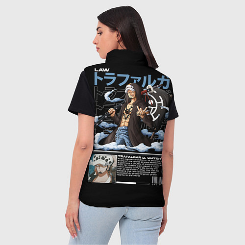 Женский жилет Surgeon of death Trafalgar D Water Law / 3D-Светло-серый – фото 4
