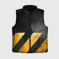 Женский жилет Желтые предупреждающие полосы, цвет: 3D-черный