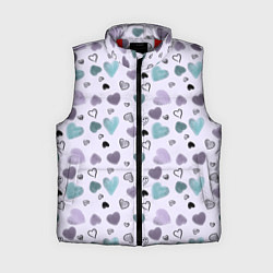 Женский жилет Розовый паттерн с сердечками