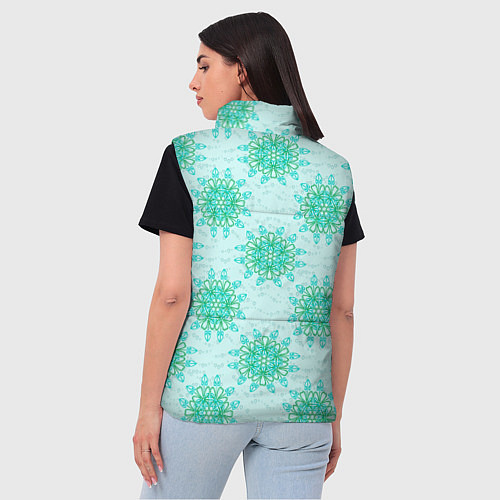 Женский жилет Цветок и завитушка / 3D-Черный – фото 4