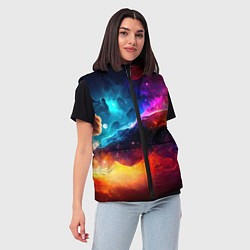 Женский жилет Космос, созданный нейросетью, цвет: 3D-черный — фото 2