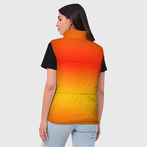 Женский жилет Переливы оранжевого / 3D-Черный – фото 4