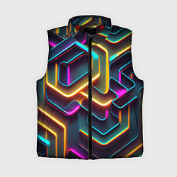 Женский жилет Неоновый узор на стене