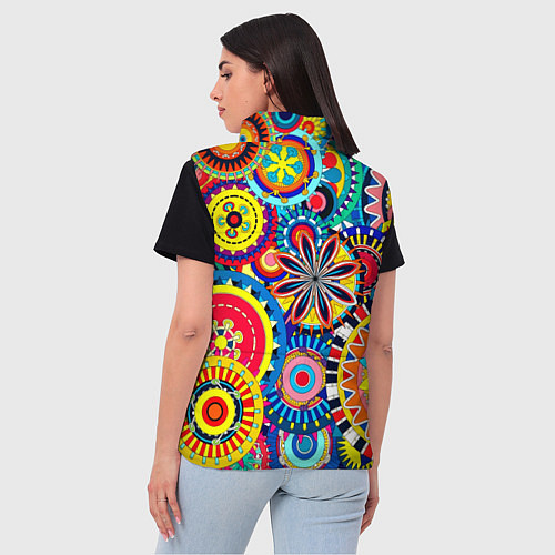 Женский жилет Психоделика калейдоскоп / 3D-Светло-серый – фото 4