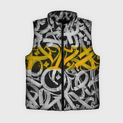 Женский жилет Yellow Callicraphic, цвет: 3D-черный