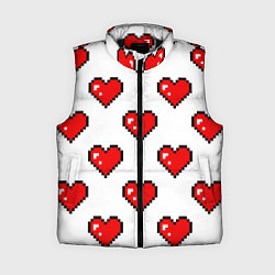 Женский жилет Сердца в стиле пиксель-арт