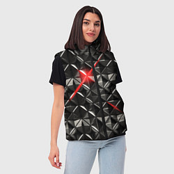 Женский жилет Металлические плитки, цвет: 3D-черный — фото 2