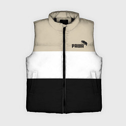 Женский жилет Раша и медведь, цвет: 3D-черный