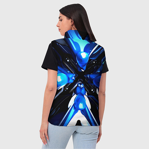 Женский жилет Digital abstract fractal / 3D-Светло-серый – фото 4