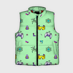 Женский жилет Паттерн - геймер, цвет: 3D-красный