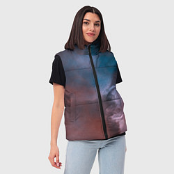Женский жилет Сплетение двух космических сияний, цвет: 3D-красный — фото 2