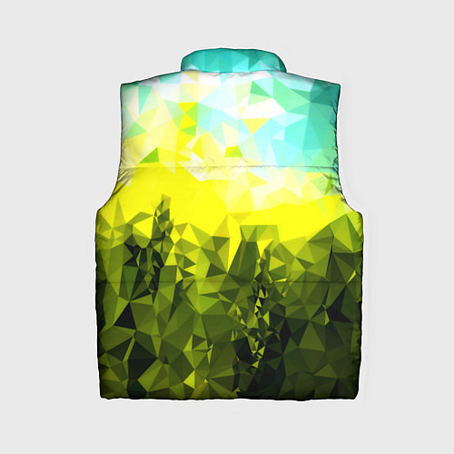 Женский жилет Green abstract colors / 3D-Светло-серый – фото 2