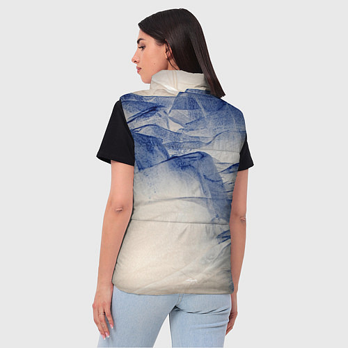 Женский жилет Горы скалы в тумане / 3D-Светло-серый – фото 4