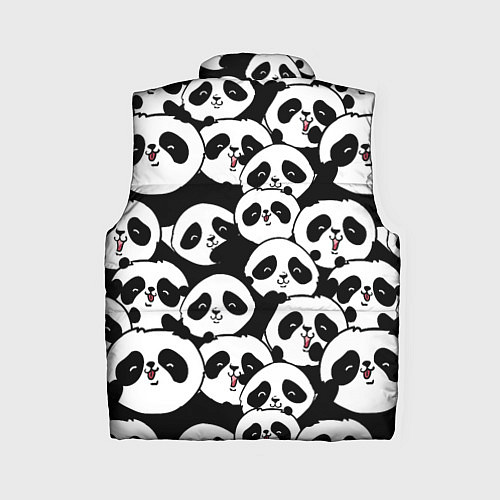 Женский жилет Весёлые панды / 3D-Светло-серый – фото 2
