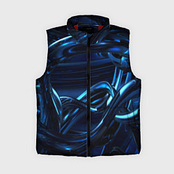 Женский жилет Фрактальный узор волны, цвет: 3D-красный