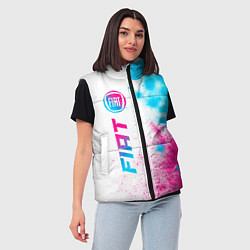 Женский жилет Fiat neon gradient style: по-вертикали, цвет: 3D-черный — фото 2