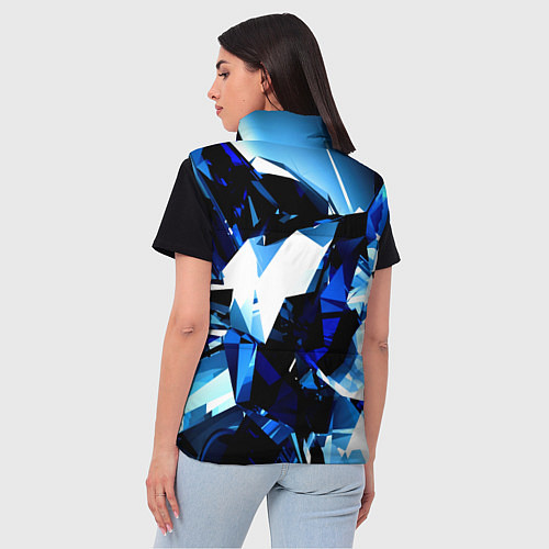 Женский жилет Crystal blue form / 3D-Черный – фото 4